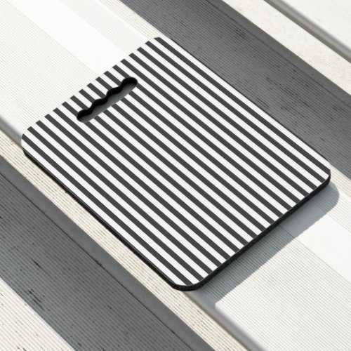 Modern Minimal Black  White Striped Seat Cushion