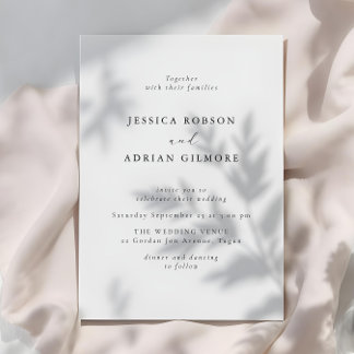 Modern Minimal Black & White Wedding Invitation