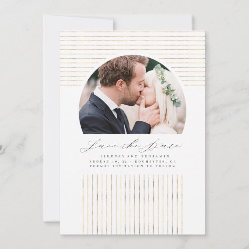 Modern Minimal Bohemian Save The Date Photo