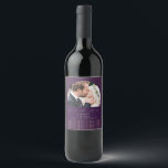 Modern Minimal Bohemian Save The Date Photo Wine Label<br><div class="desc">Stylish contemporary save the date photo wine labels</div>