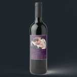 Modern Minimal Bohemian Save The Date Photo Wine Label<br><div class="desc">Stylish contemporary save the date photo wine labels</div>