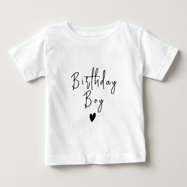  Modern Minimal Boho 1st Birthday Baby T-Shirt (Front)