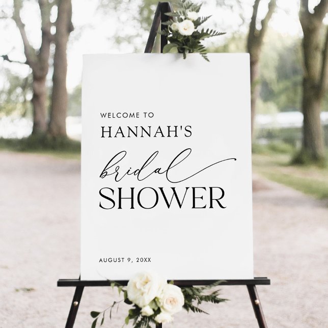 Modern Minimal Boho Bridal Shower Welcome Sign (Creator Uploaded)