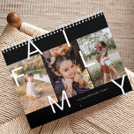 Modern Minimal Bold Letters Family Photo Memories Calendar<br><div class="desc">Capture your family's favorite, special and memorable memories from the year with our modern and minimal family photo calendar. The design features a simple modern photo layout design with "Family" letters displayed in a bold typographic design. Customize each month with your own special photo memory with each month displayed in...</div>