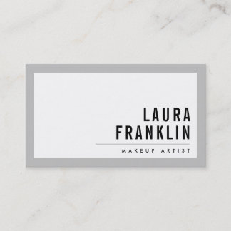 MODERN MINIMAL bold name soft gray black Business Card