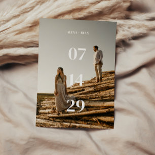 Modern & Minimal Bold Photo Wedding Elopement Announcement