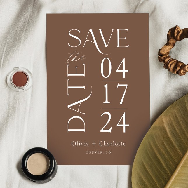Modern Minimal Bold Save the Date Typographic (Modern Minimal Bold Save the Date Typographic)