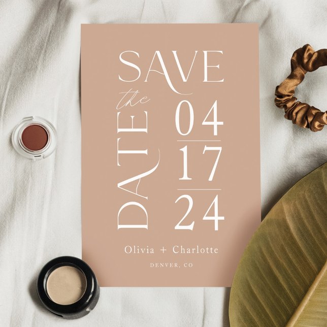 Modern Minimal Bold Save the Date Typographic (Modern Minimal Bold Save the Date Typographic)