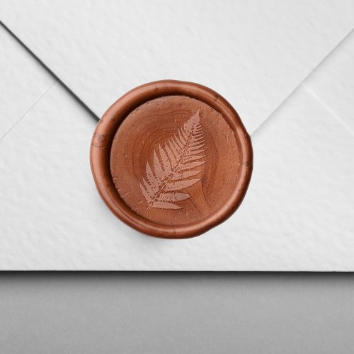 Modern Minimal Botanical Fern Wedding Wax Seal Stamp