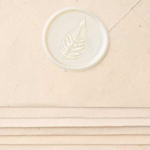 Modern Minimal Botanical Fern Wedding Wax Seal Sticker