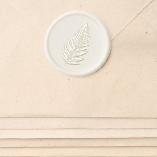 Modern Minimal Botanical Fern Wedding Wax Seal Sticker