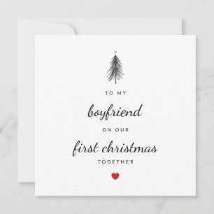 Modern Minimal Boyfriend Christmas Tree Holiday Ca