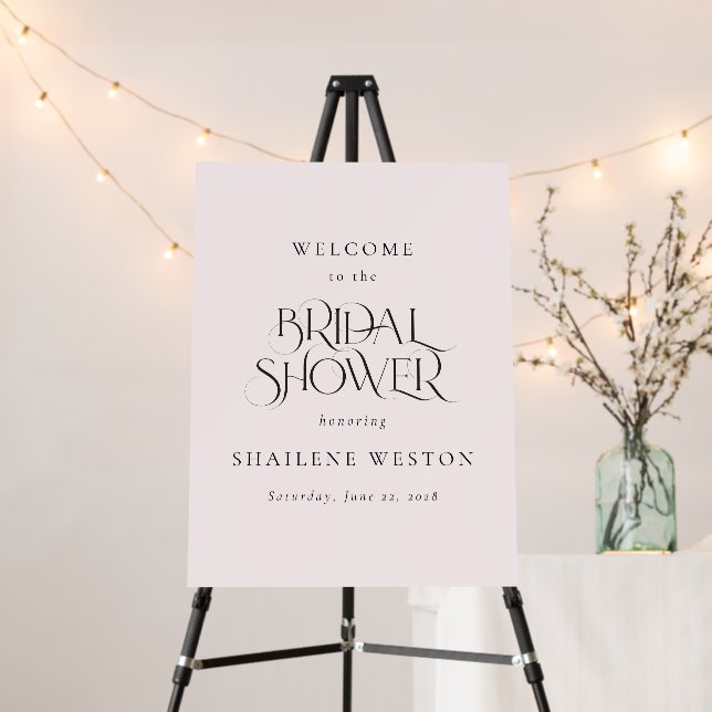 Modern Minimal Bridal Shower Welcome Event Sign (In Situ (Stand))