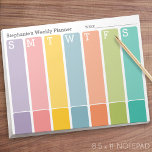Modern Minimal Bright Weekly Planner with Name Notepad<br><div class="desc">A rainbow of colors to make your weekly planner a fun event. Add your own title and make it your own!</div>