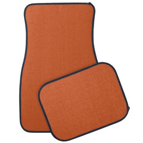 Modern Minimal Burnt Orange Solid Color Car Floor Mat