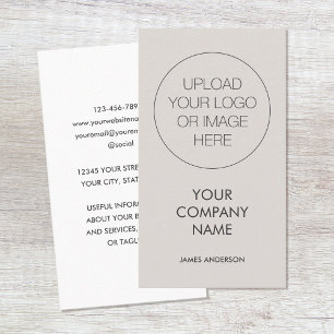 Modern Minimal Business Card Custom Logo Gray