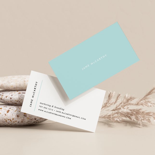 Modern Minimal Business Cards | Aqua (Creator Uploaded)