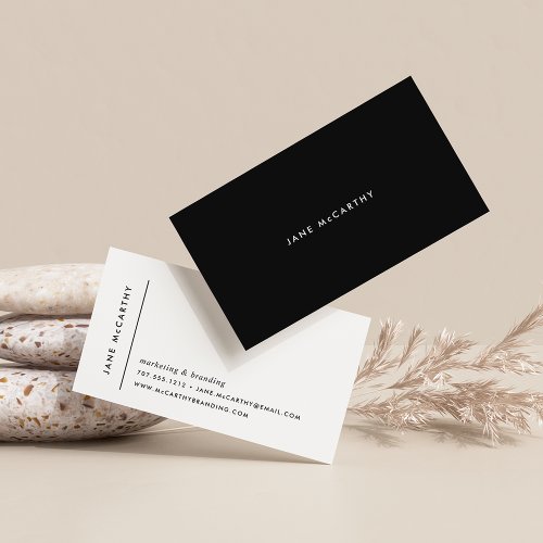 Modern Minimal Business Cards  Black and White