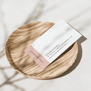 Modern Minimal Business Cards   Blush