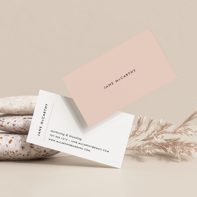 Modern Minimal Business Cards | Blush (Creator Uploaded)