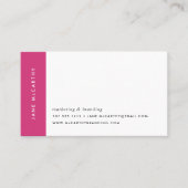 Modern Minimal Business Cards | Magenta (Front)