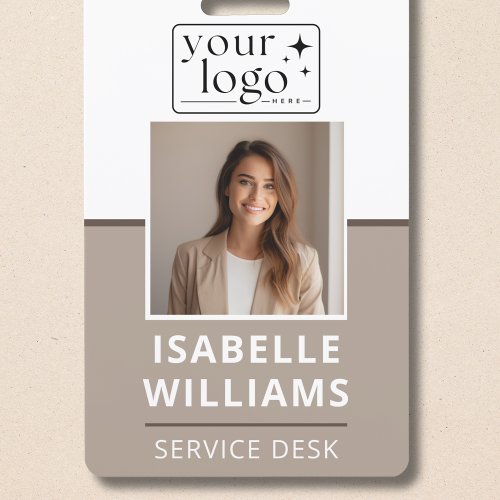 Modern Minimal Business Employee  ID Badge