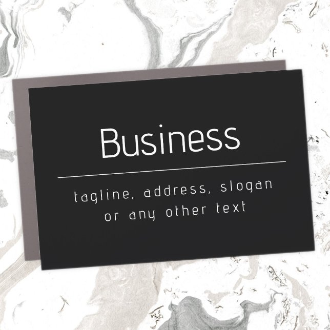 Modern Minimal Business Name & other Info | Black Car Magnet (Creator Uploaded)