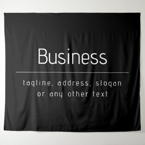 Modern Minimal Business Name  other Info  Black Tapestry