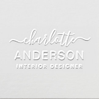 Modern Minimal Business Name Script Embosser