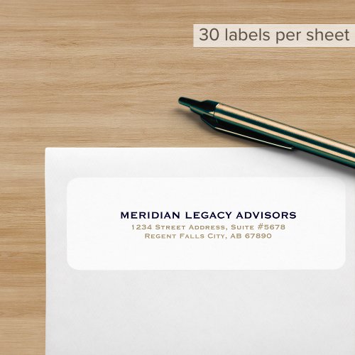 Modern Minimal Business Return Address Label
