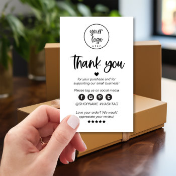 Modern Minimal Business Thank You For Order Insert by LoveandWishesPaperie at Zazzle