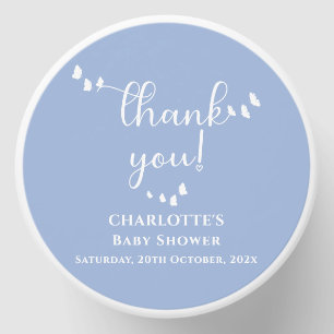 Modern Minimal Butterfly Calligraphy Baby Shower Mini Candle Favors