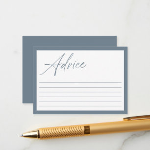 Modern Minimal Calligraphy Baby Shower Advice