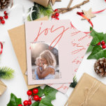 modern minimal calligraphy joy holiday<br><div class="desc">modern minimal calligraphy joy holiday card.</div>