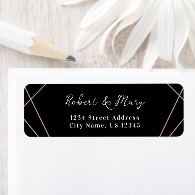 Modern Minimal Calligraphy Script Return Address Label (Insitu)