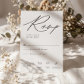 Modern Minimal Calligraphy Script Simple Wedding Letterpress RSVP Cards