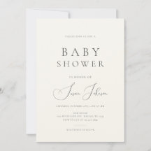 Modern Minimal Calming Aesthetic Baby Shower