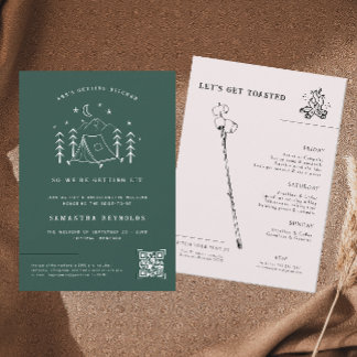 Modern Minimal Camping | Bachelorette Weekend Invitation