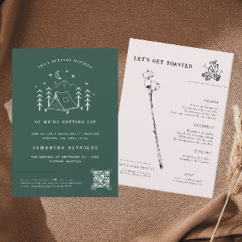 Modern Minimal Camping | Bachelorette Weekend Invitation by IYHTVDesigns at Zazzle