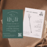 Modern Minimal Camping | Bachelorette Weekend Invitation<br><div class="desc">Featuring trendy line art camping badge with sleek modern typefaces. You're getting married! Or your best friend is. Either way, you get to plan a dream vacation with your BFFs. Take your “last fling before the ring” on the road with a girls weekend trip. Our elegant camping themed invitations will...</div>