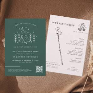 Modern Minimal Camping | Bachelorette Weekend Invitation