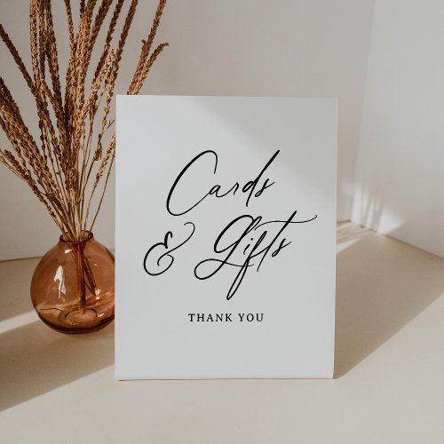 Modern Minimal Cards and Gifts Pedestal Sign