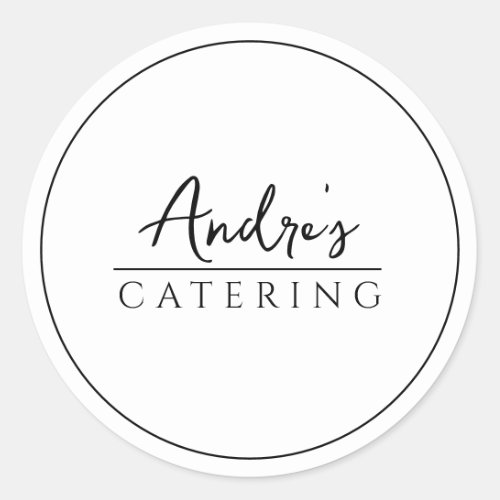 Modern Minimal Catering Culinary Product Label
