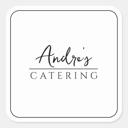 Modern Minimal Catering Culinary Product Label