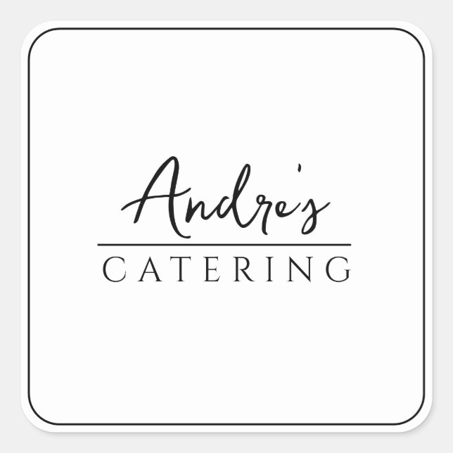 Modern Minimal Catering Culinary Product Label (Front)