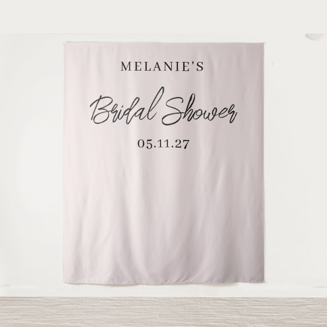 Modern Minimal Chic Bridal Shower Backdrop  (Front)
