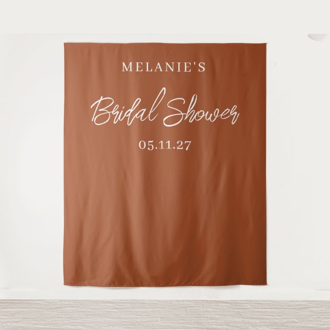 Modern Minimal Chic Bridal Shower Backdrop (Front)