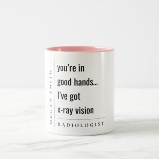 Modern Minimal Chic Motivational Radiologist Gift Two-Tone Coffee Mug