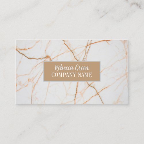 Modern Minimal Chic Stylish Fashion white Marble  Business Card