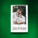 Modern Minimal Chic Typography Custom Family Photo Calendar<br><div class="desc">Elevate your space with this Modern Minimal Chic Typography Custom Family Photo Calendar, designed for those who love simplicity with a touch of elegance. Featuring a sleek layout, refined typography, and ample room for your favorite family photos, this calendar blends modern style with meaningful personalization. Each month highlights a special...</div>